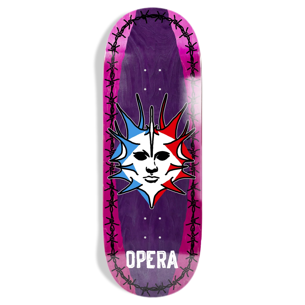 Opera Fatties Torn Spike Purple/Pink 11" Skateboard Deck