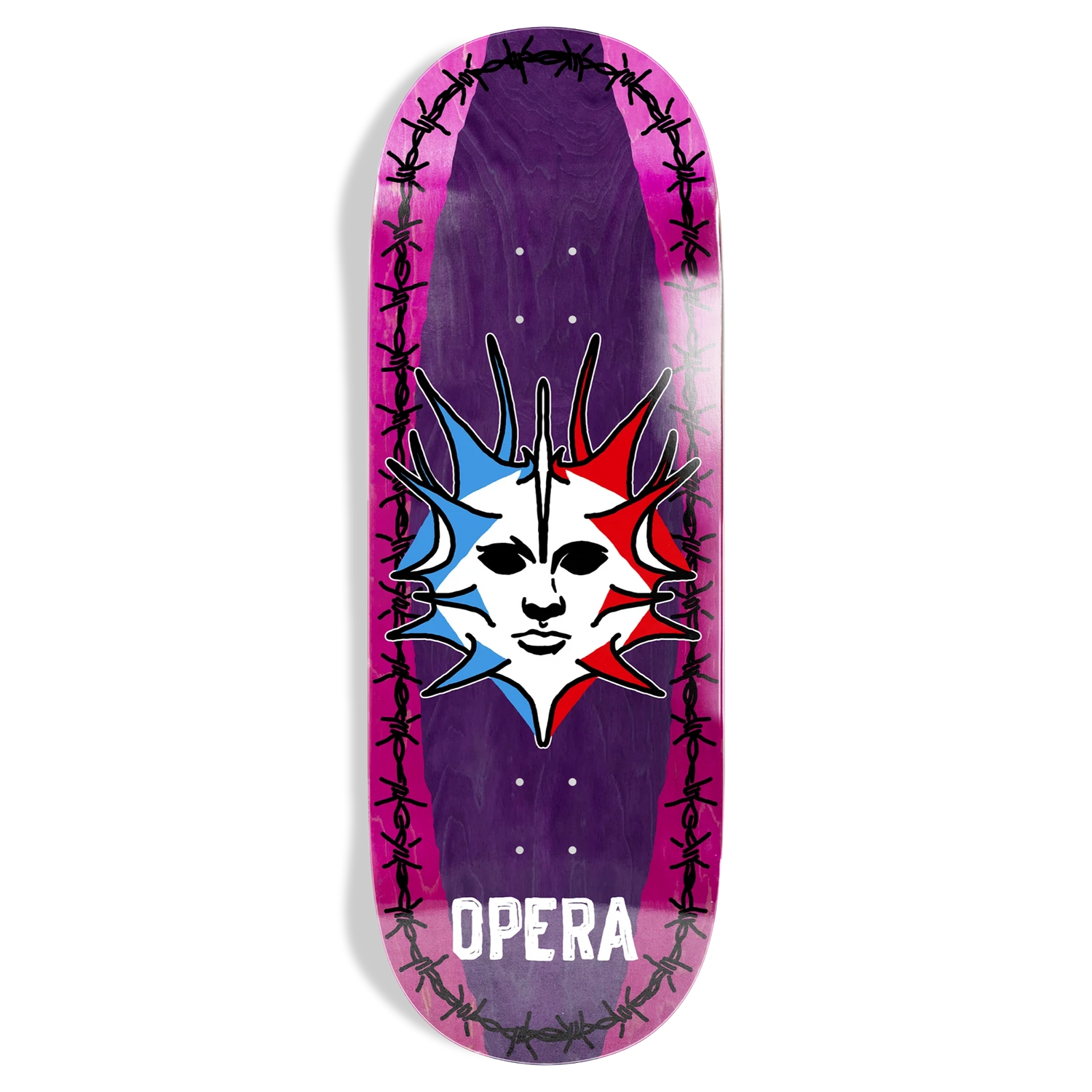 Opera Fatties Torn Spike Purple/Pink 11" Skateboard Deck