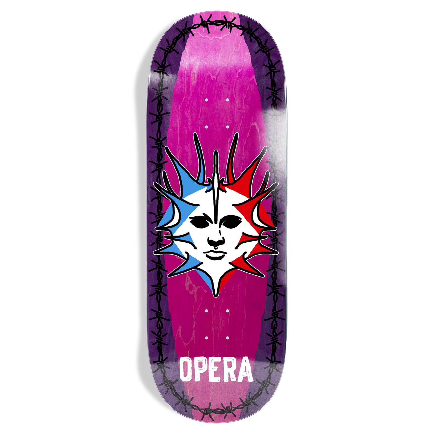 Opera Fatties Torn Spike Purple/Pink 11" Skateboard Deck