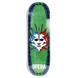 Opera Fatties Torn Spike Blue/Green 10" Skateboard Deck