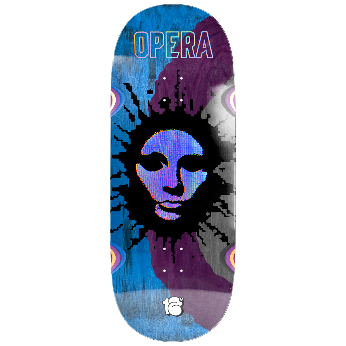 Opera Fatties RGB Mask EX7 Blue/Purple 12" Skateboard Deck