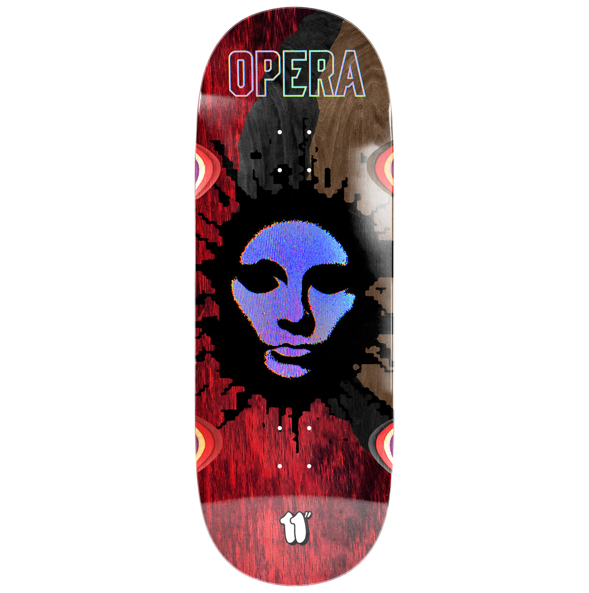 Opera Fatties RGB Mask EX7 Red/Black 11" Skateboard Deck
