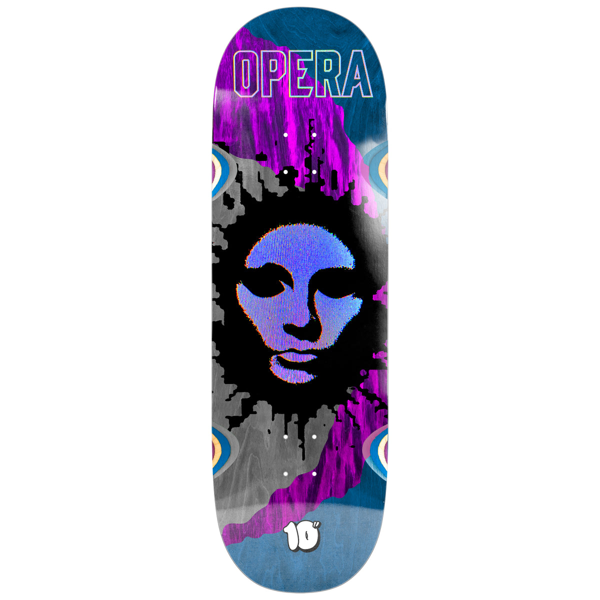 Opera Fatties RGB Mask EX7 Purple/Blue 10" Skateboard Deck