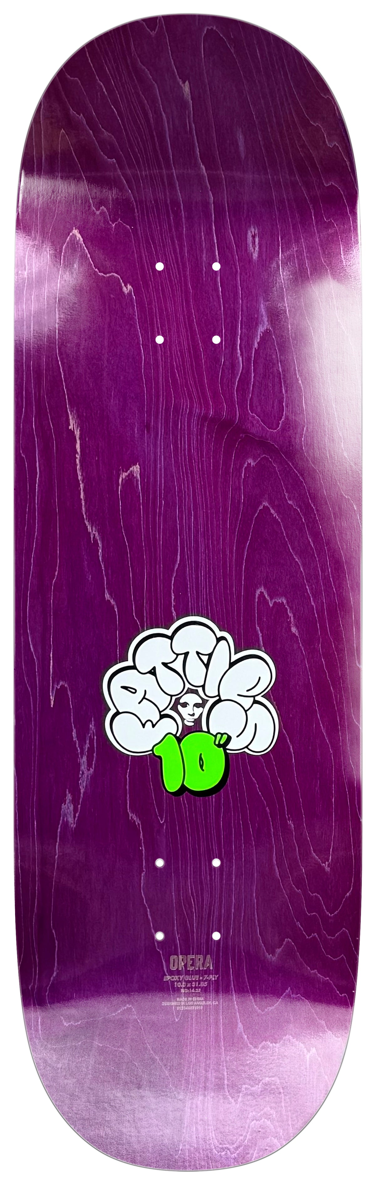 Opera Fatties RGB Mask EX7 Purple/Blue 10" Skateboard Deck
