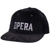 Opera Logo Black Corduroy Strapback Hat