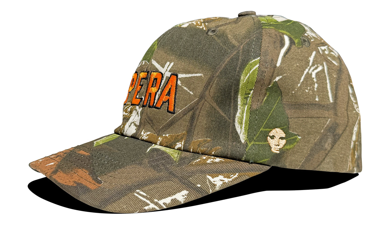 Opera Logo Tree Camo Snapback Hat