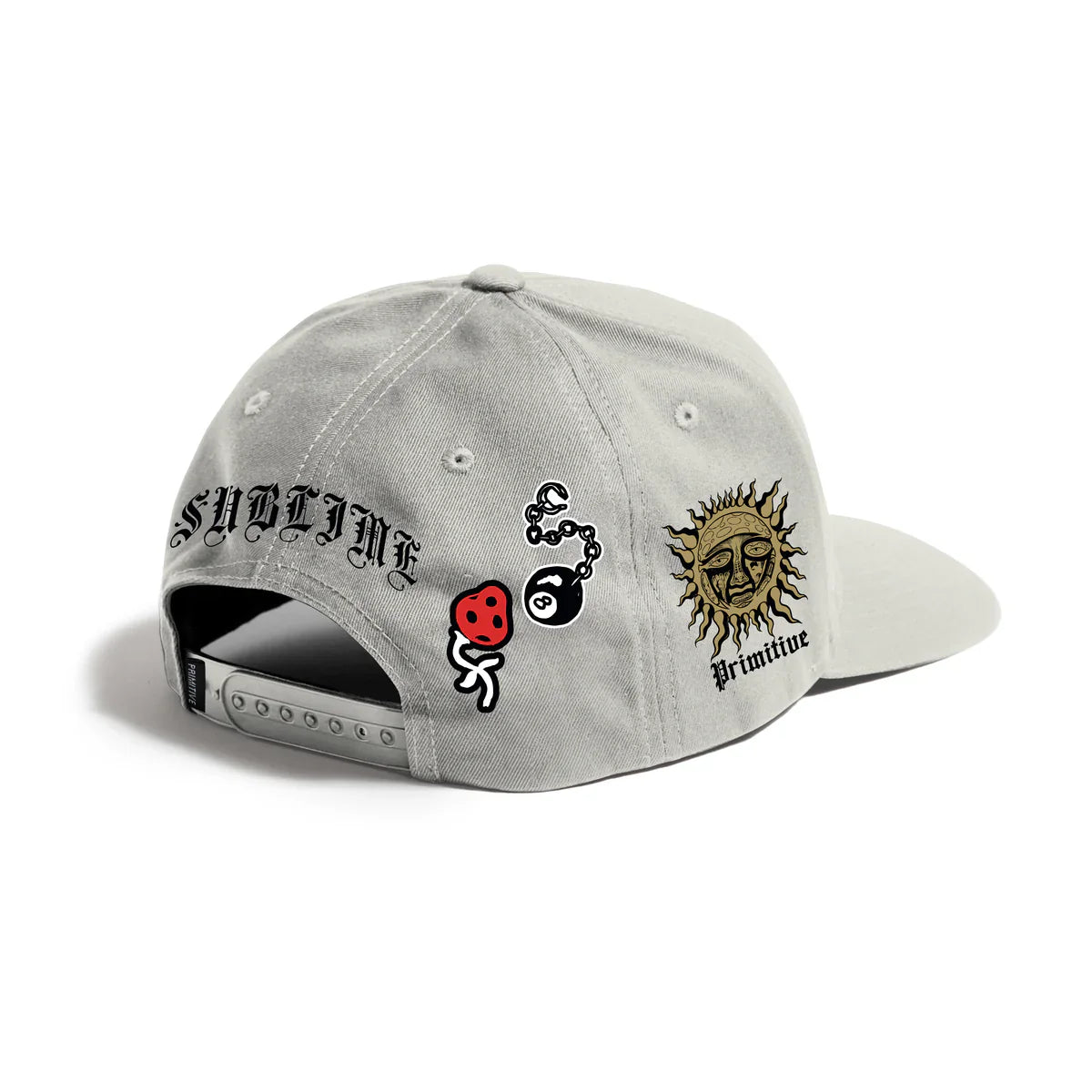 Primitive x Sublime Badfish Cream Snapback Hat