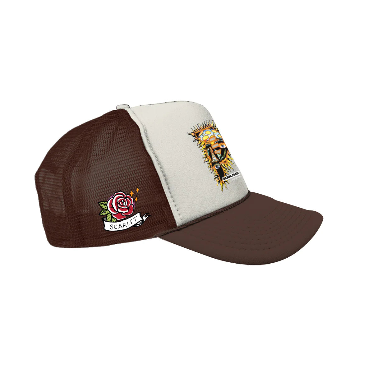 Primitive x Sublime Dirty P Sun Brown Snapback Trucker Hat