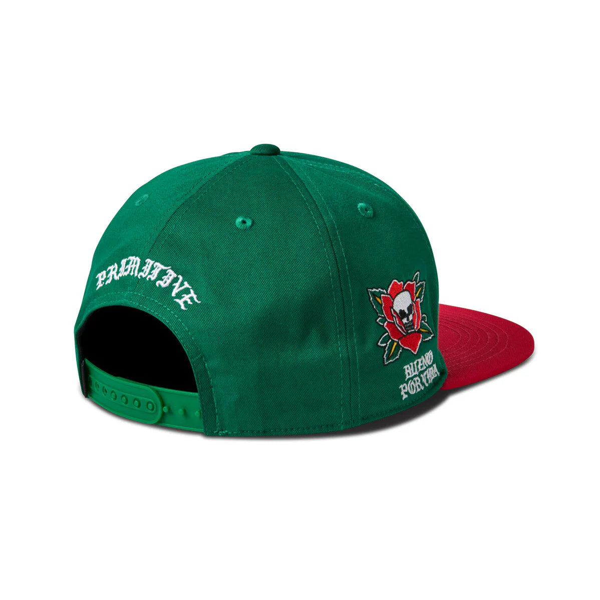 Primitive Por Vida Green Snapback Hat