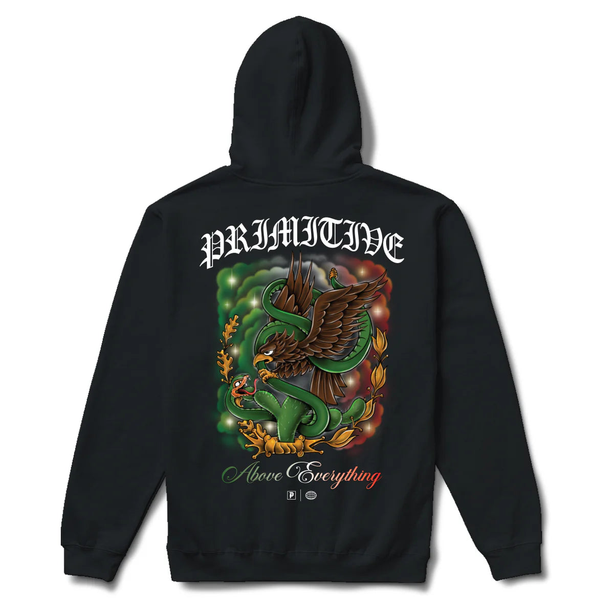 Primitive Por Vida Black Hooded Sweatshirt