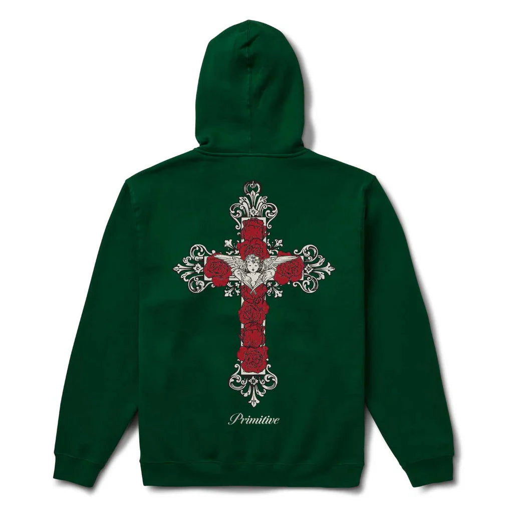 Primitive Treasure Forest Green Hooded Sweatshirt