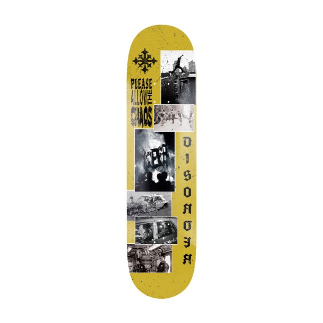 Disorder PATC Logo Yellow Skateboard Deck