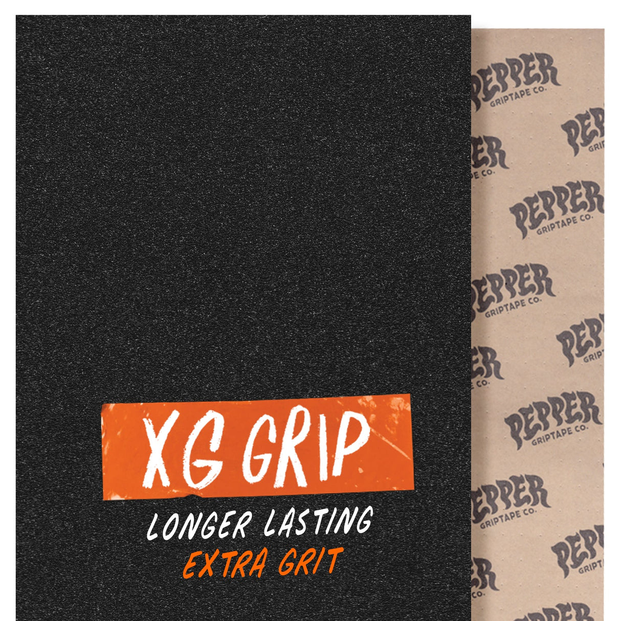 Pepper XG 9" x 33.5" Black Griptape