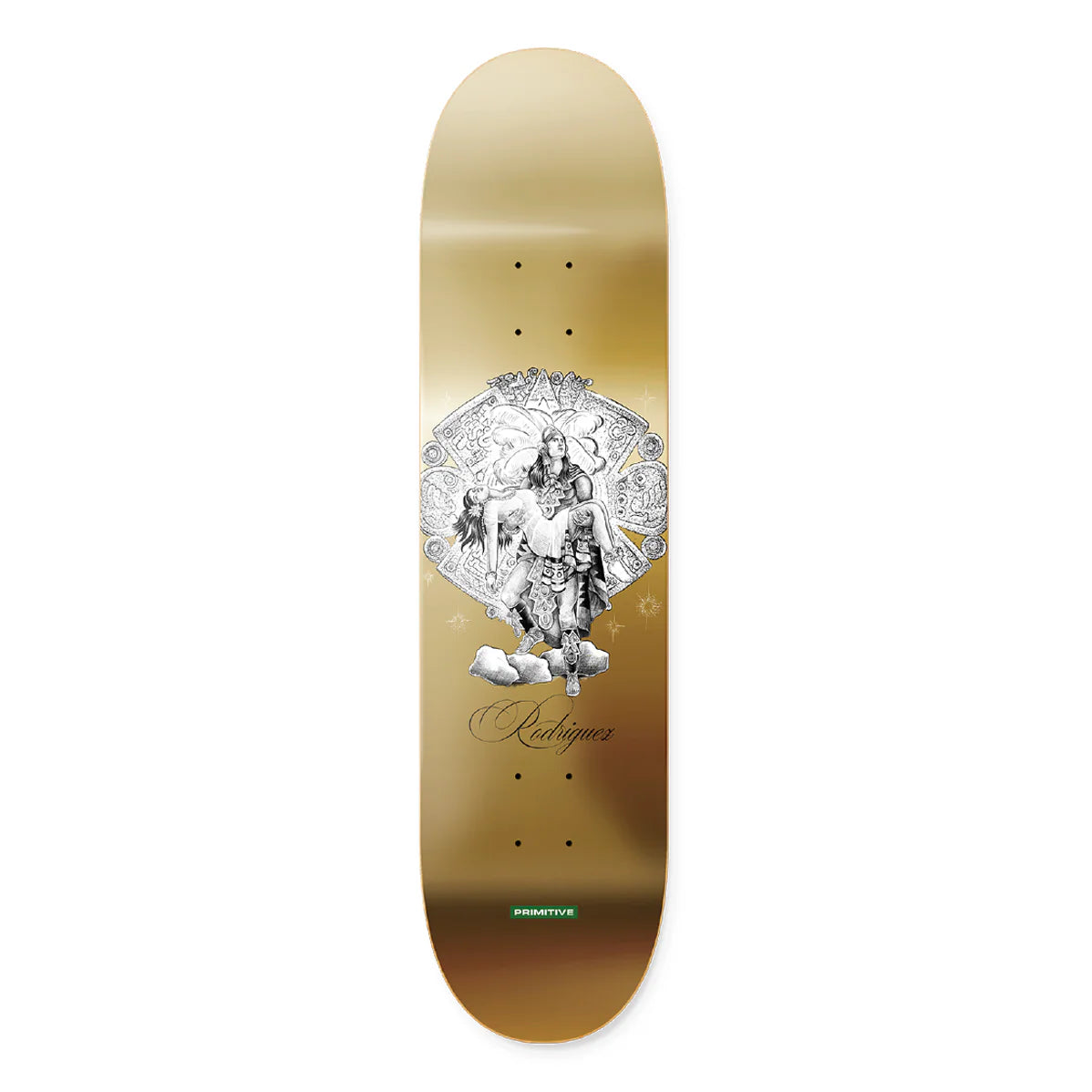 Primitive Rodriguez Warrior Gold 8.25" Skateboard Deck