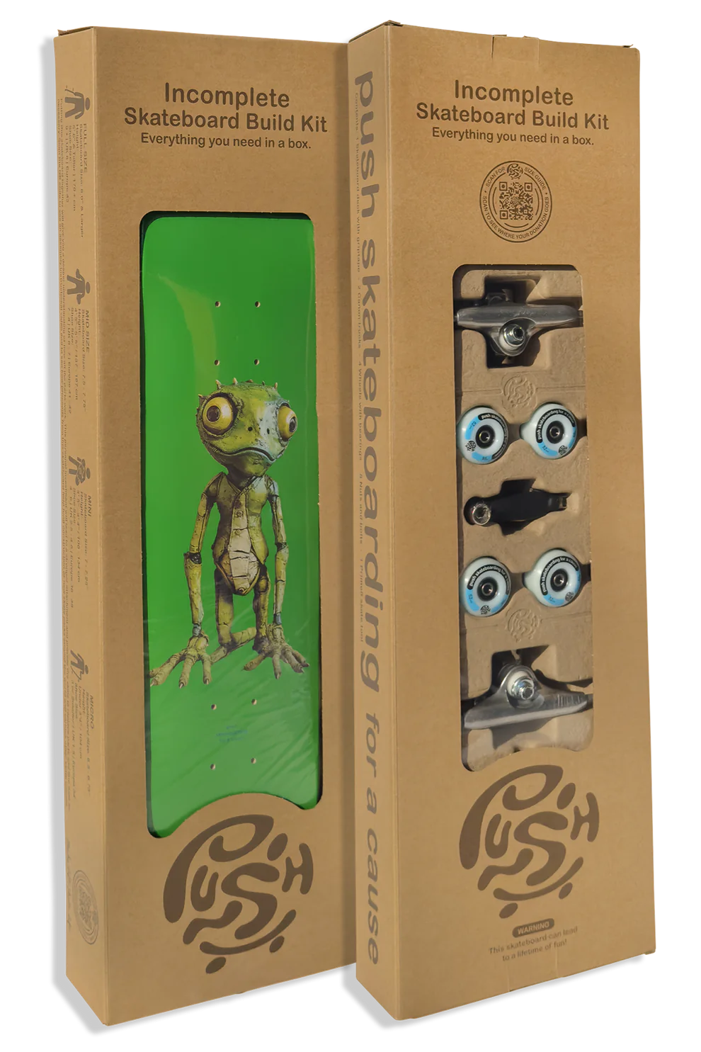 Push Lizard Guy First Push 7.5" In-Complete Skateboard