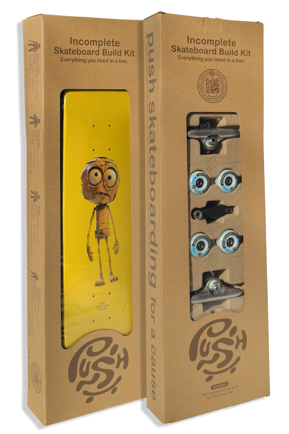 Push Plywood Guy First Push 7.25" In-Complete Skateboard