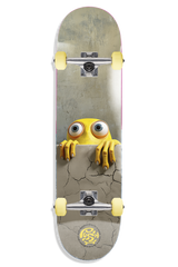 Push Peek Over First Push Yellow 7.0" Complete Skateboard