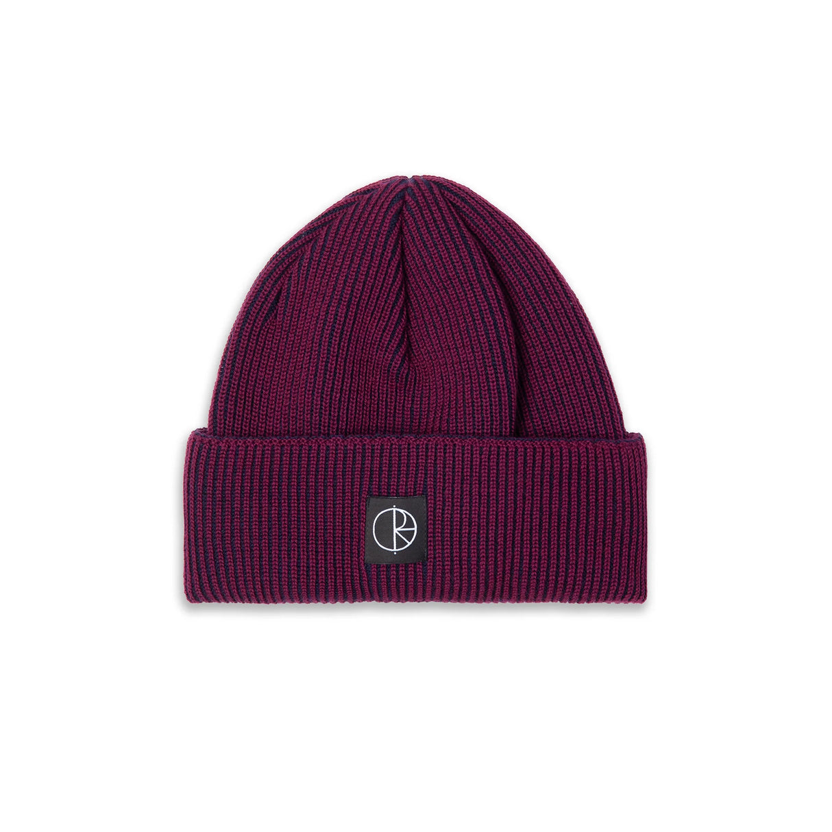 Polar Lines Merino Wine/Navy Beanie
