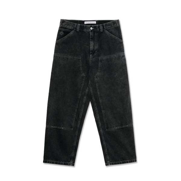 Polar Big Boy Work Knee Silver Black Jeans – Long Beach Skate Co