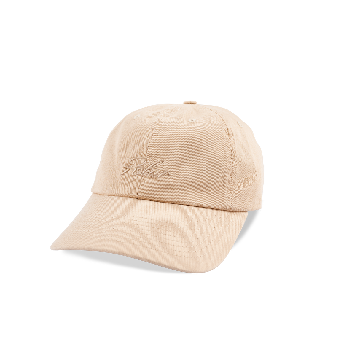 Polar Sam Cap Varsity Logo Ecru Strapback Hat