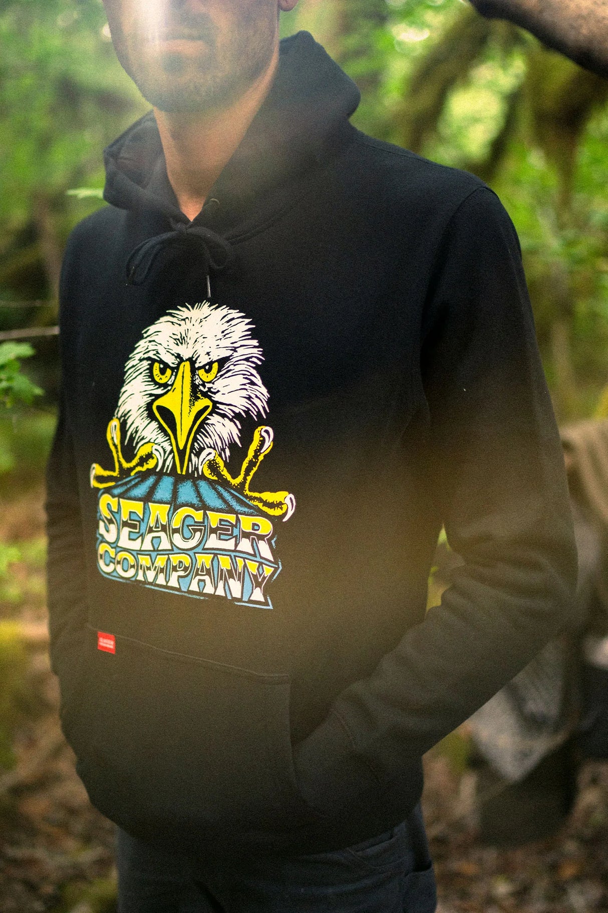 Seager Baldy Hoodie Black Hooded Sweatshirt