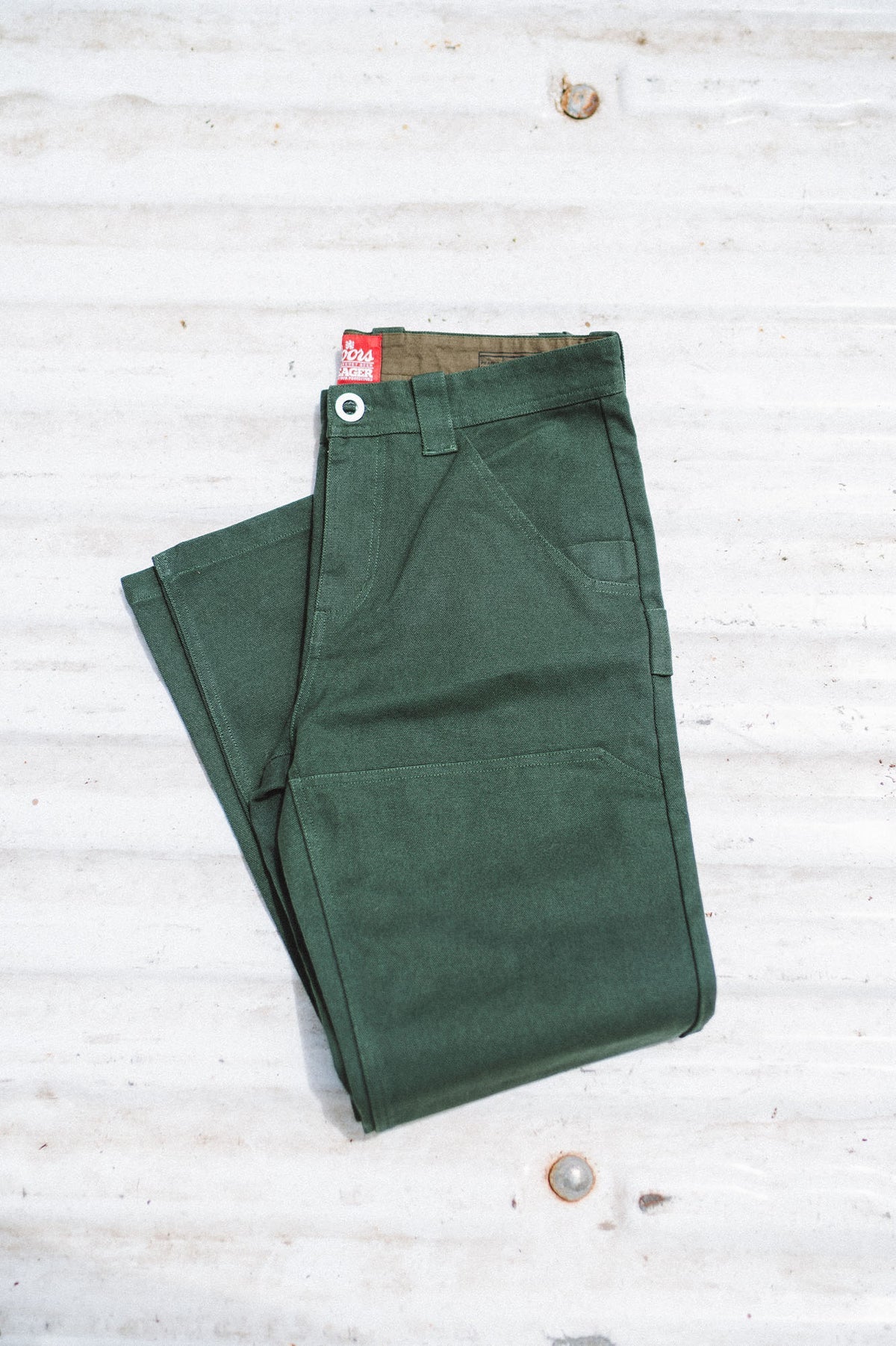 Seager x Coors Banquet Bison Double Knee Pine Green Pants