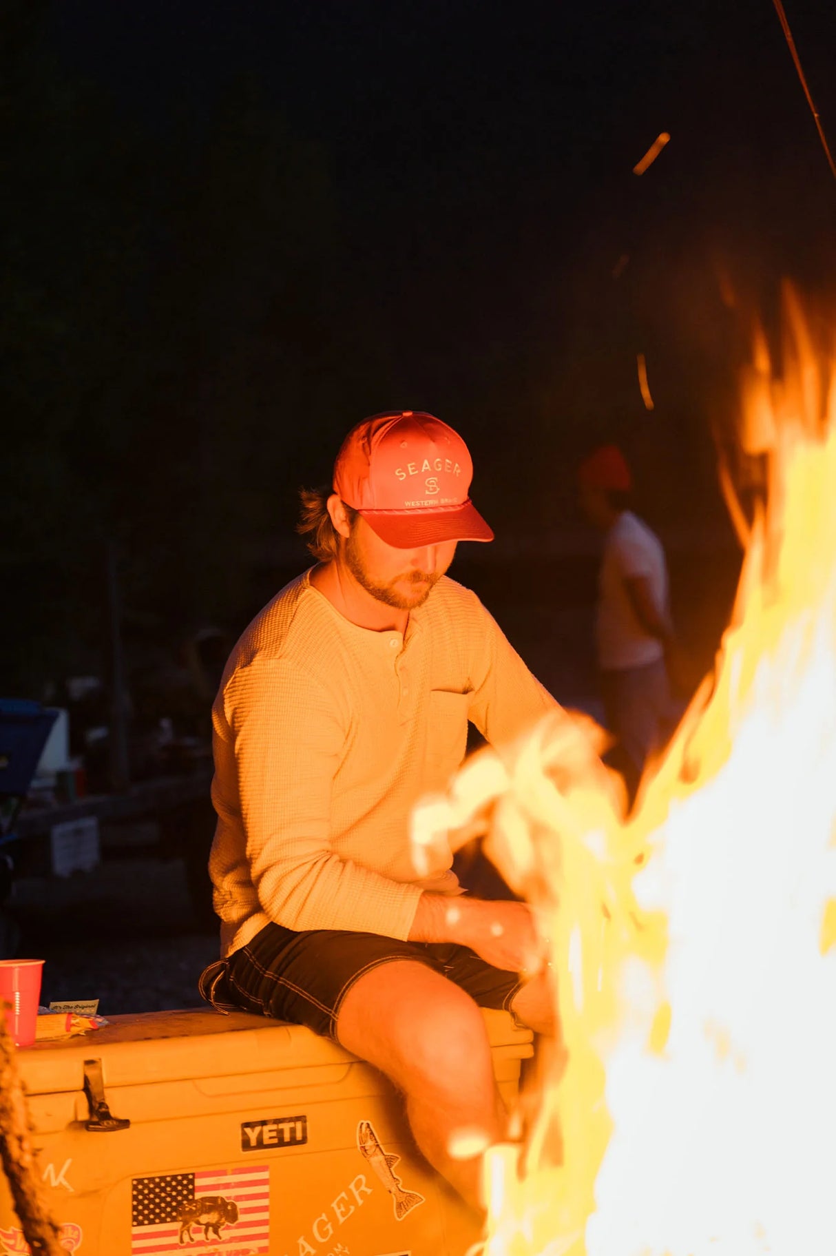 Seager Branded Orange Snapback Hat