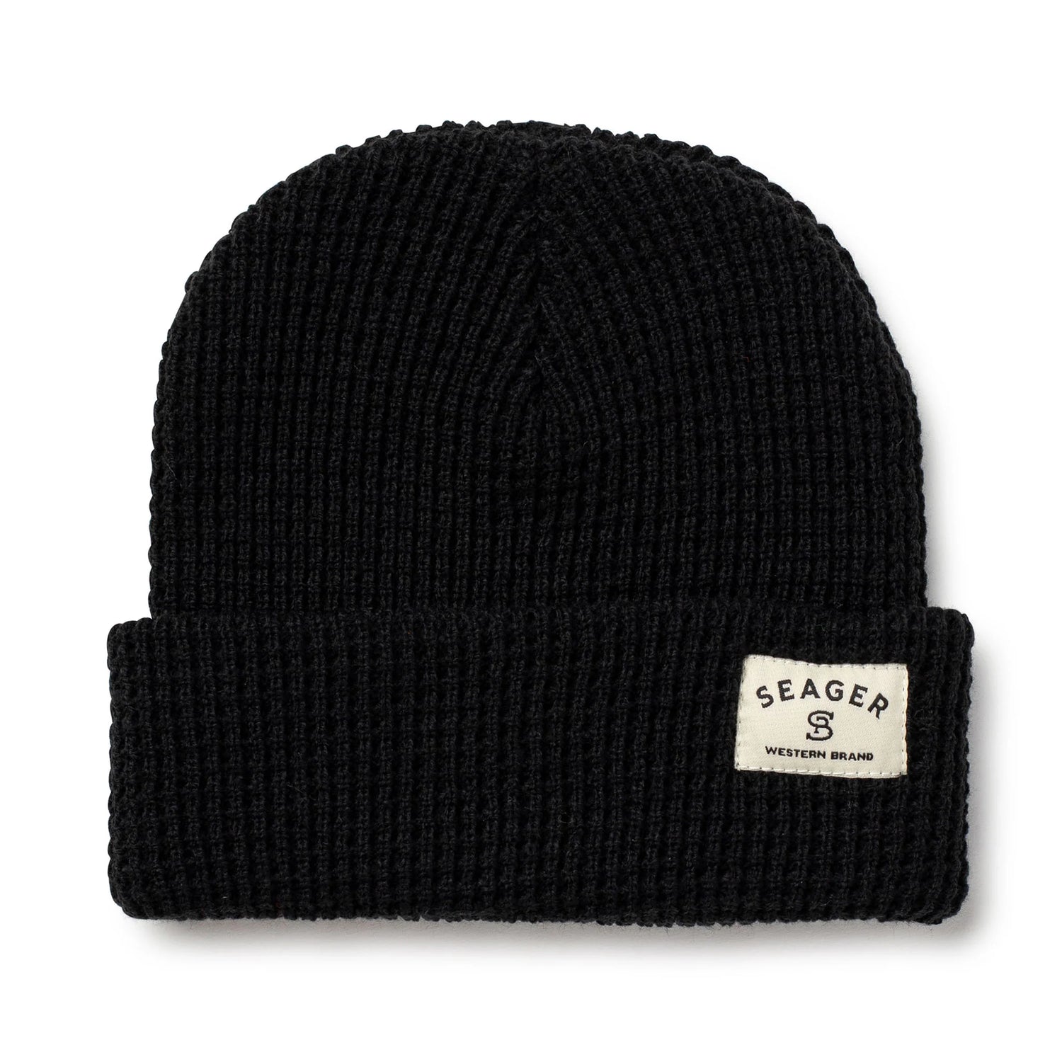 Seager Service Waffle Knit 2.0 Black Beanie