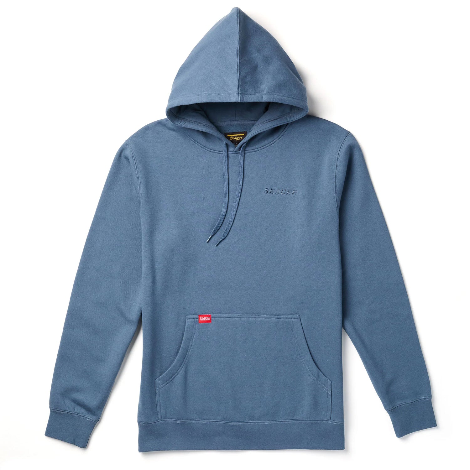 Seager Company Hoodie Petrol Blue Hooded Sweatshirt