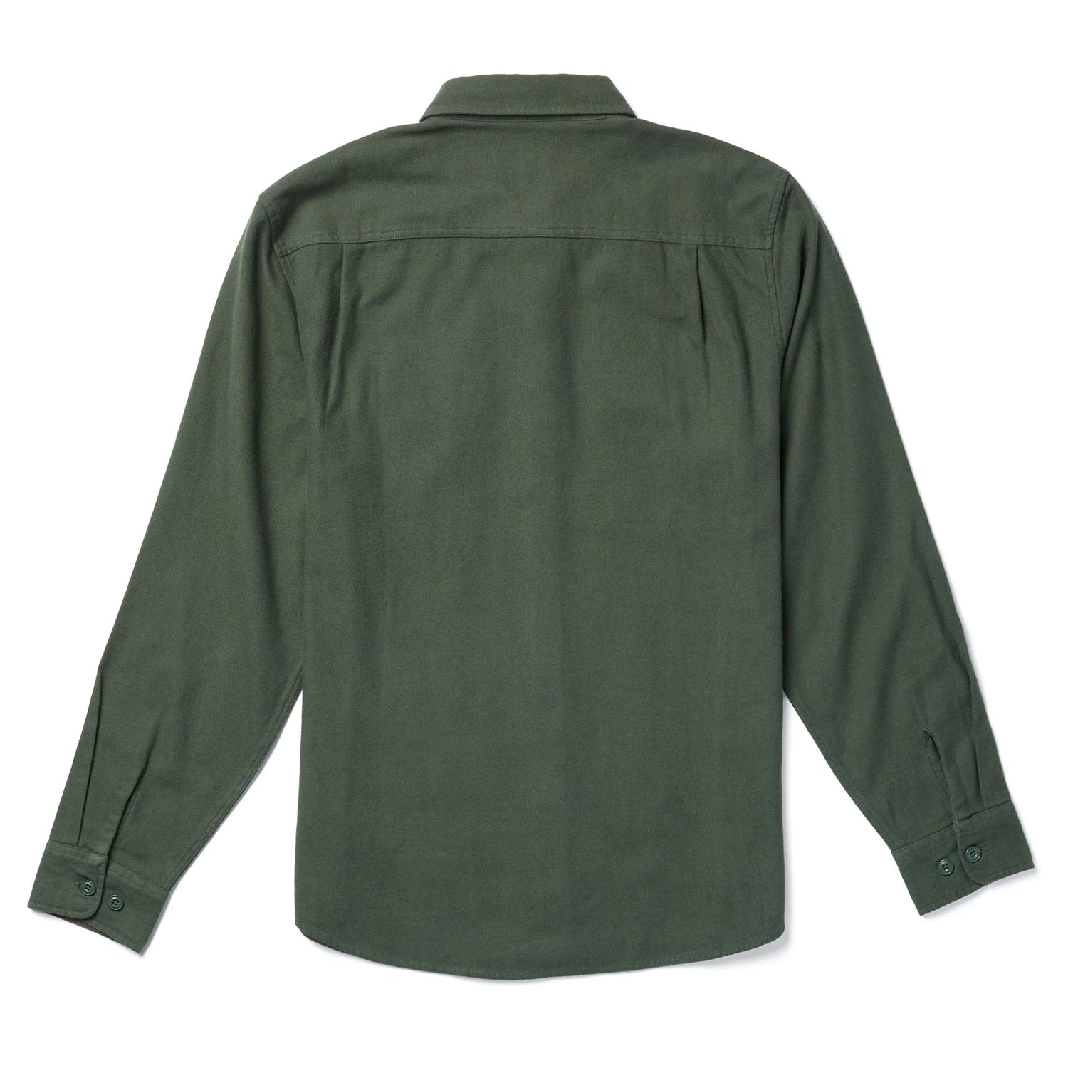 Seager Calico Solid Dark Moss Flannel L/s Shirt