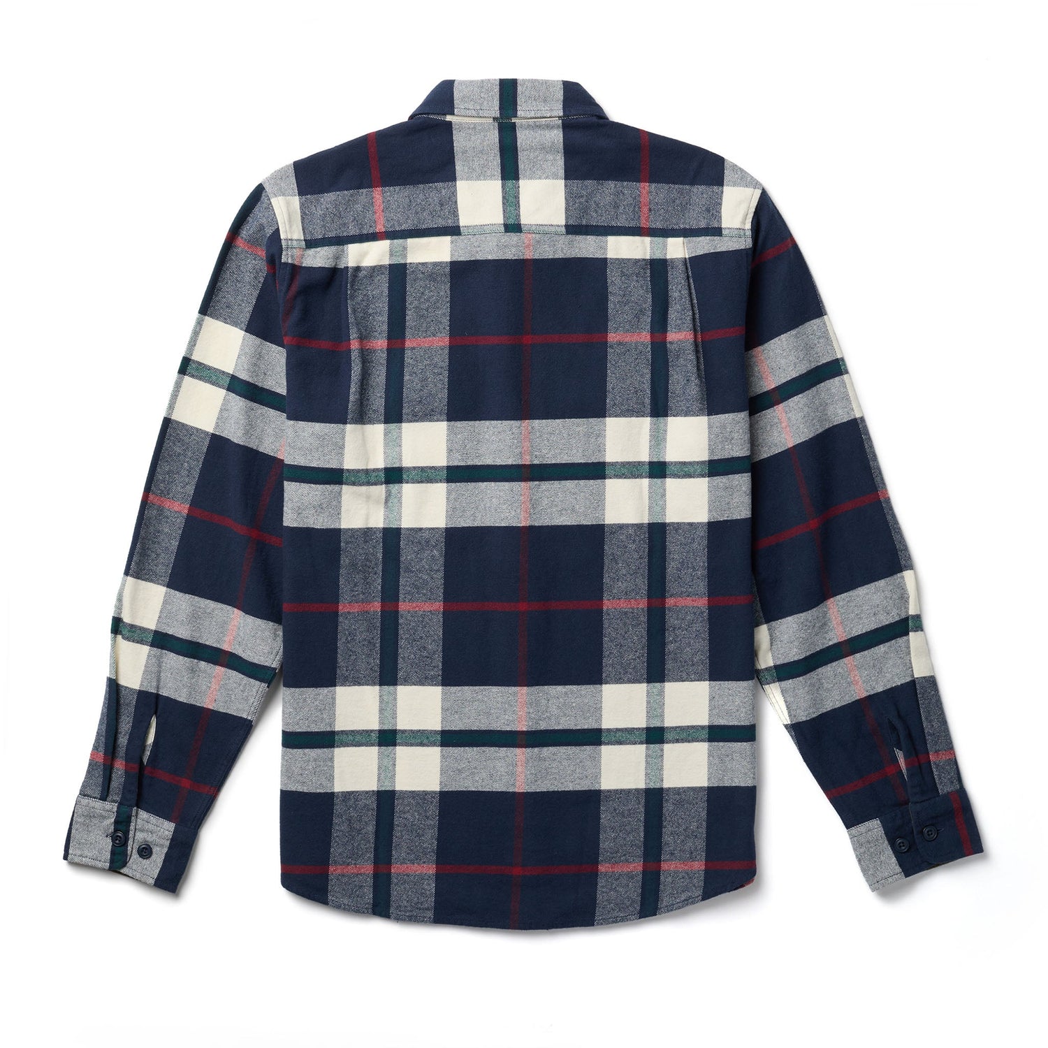 Seager Calico Navy Big Plaid Flannel L/s Shirt