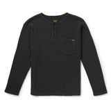 Seager Sawpit Vintage Black Henley L/s Thermal Shirt