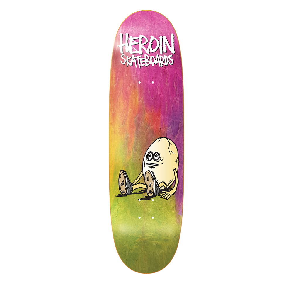 Heroin Rainbow Egg 9.125" Shaped Skateboard Deck