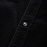 Seager Reagan Pearl Snap Cord Black Button Up L/s Shirt