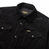 Seager Reagan Pearl Snap Cord Black Button Up L/s Shirt