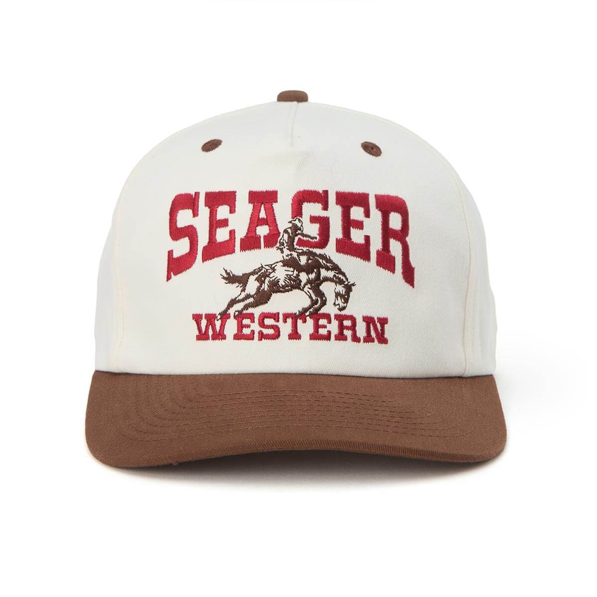 Seager Rodeo Cream Brown Snapback Hat