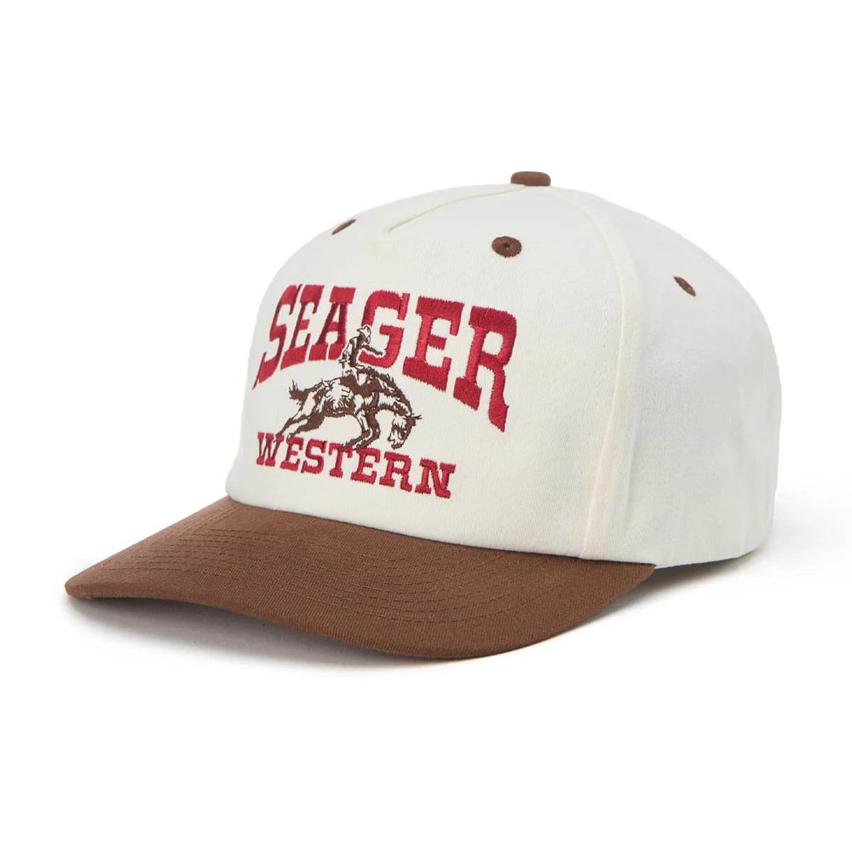 Seager Rodeo Cream Brown Snapback Hat