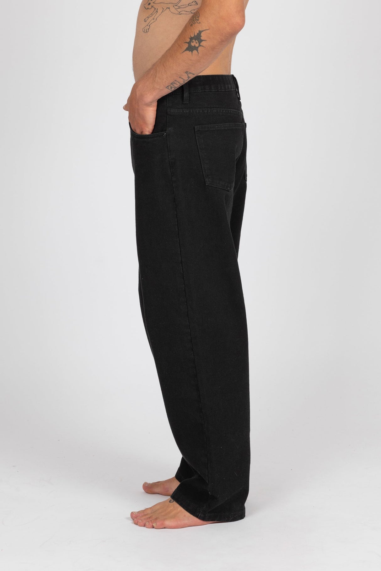 Rusty Baseline Black Relaxed Denim Pants
