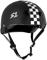 S1 Lifer Black Matte White Checkers Helmet