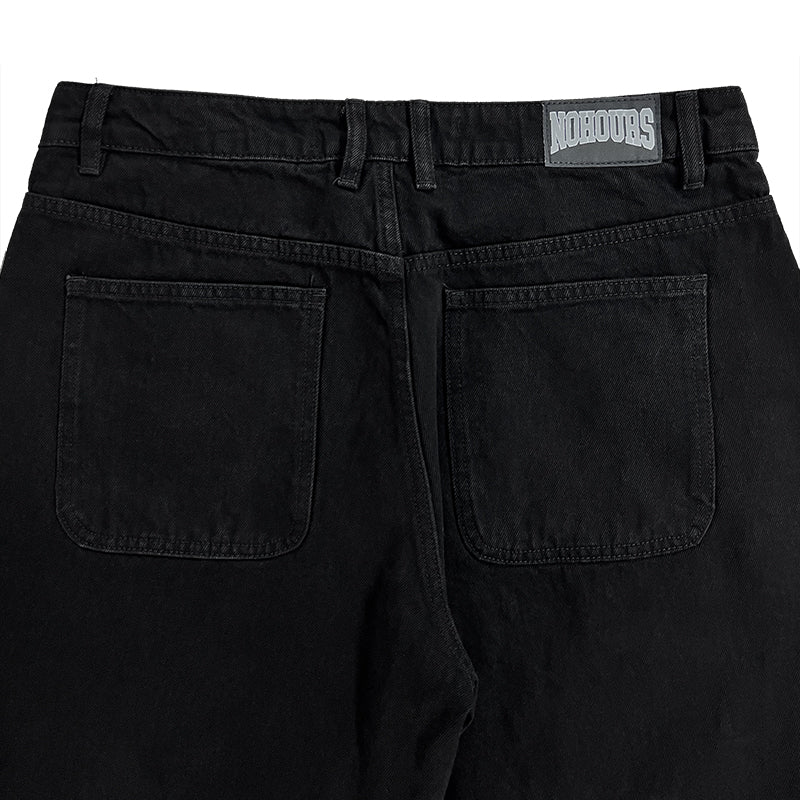No Hours Stamped Black Denim Pants – Long Beach Skate Co