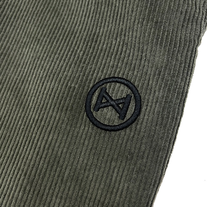 No Hours Stamped Olive Corduroy Pants