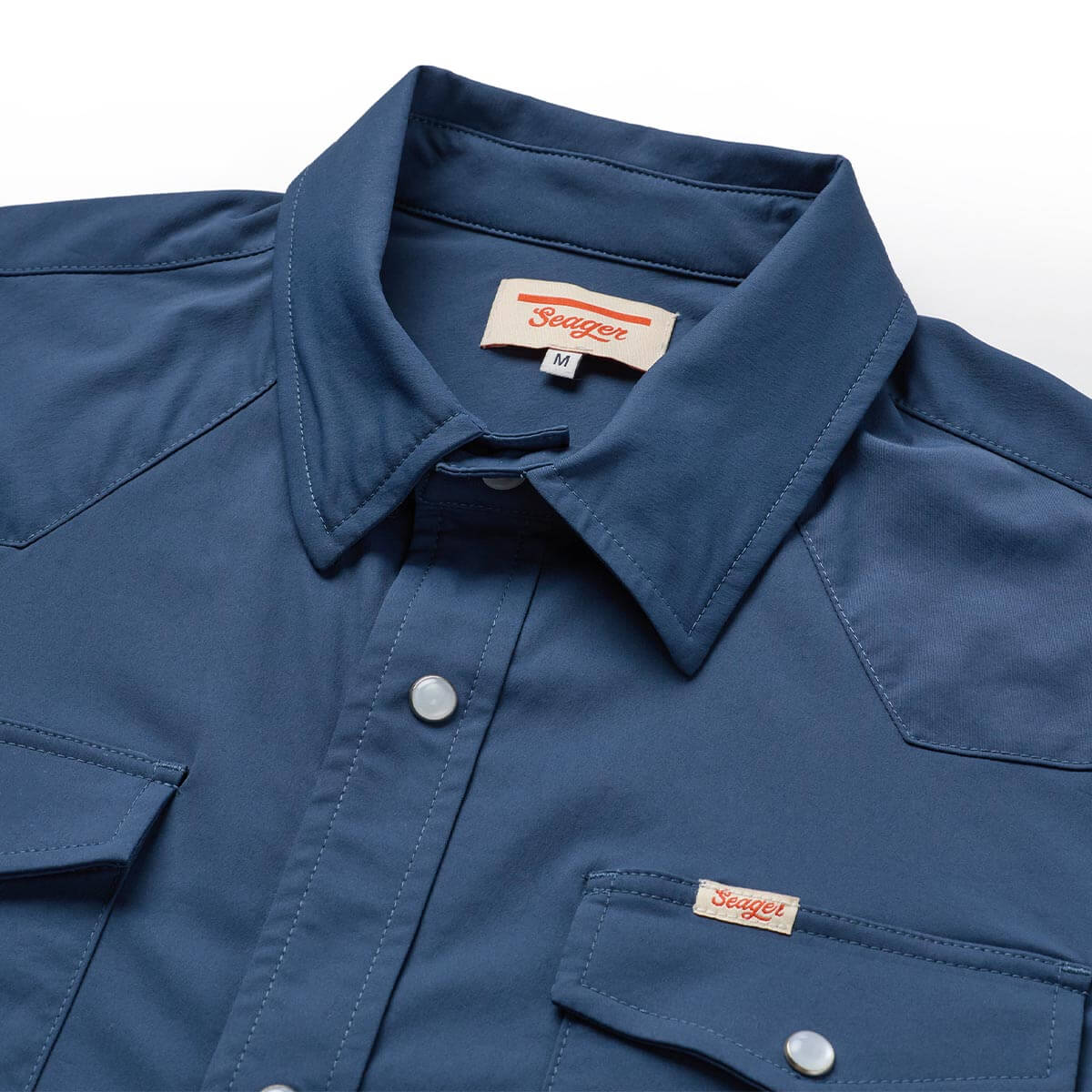 Seager El Ranchero Sky Blue Button Up S/s Shirt