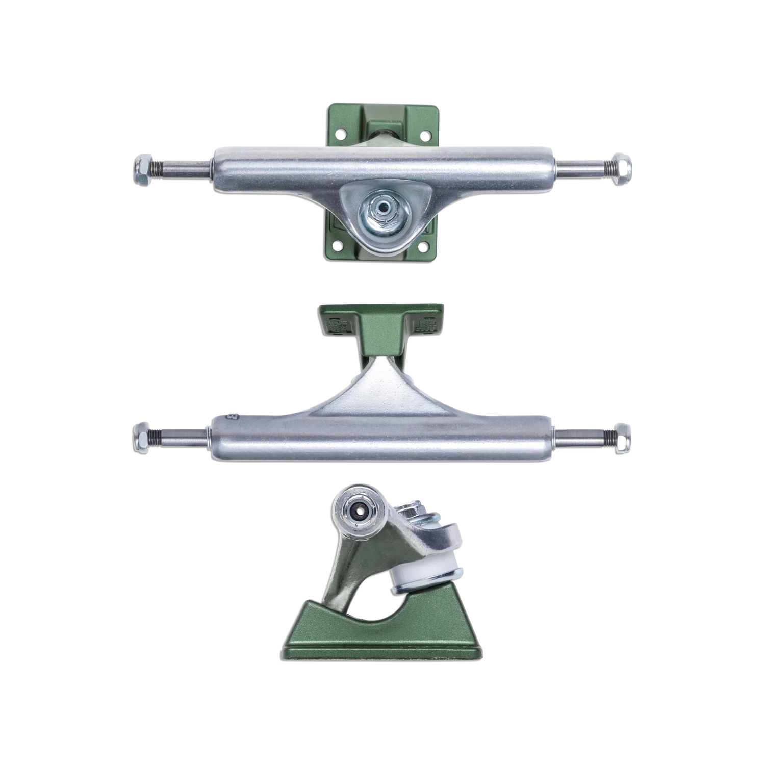 Slappy ST1 Hollow Lights Gunmetal Green Skateboard Trucks