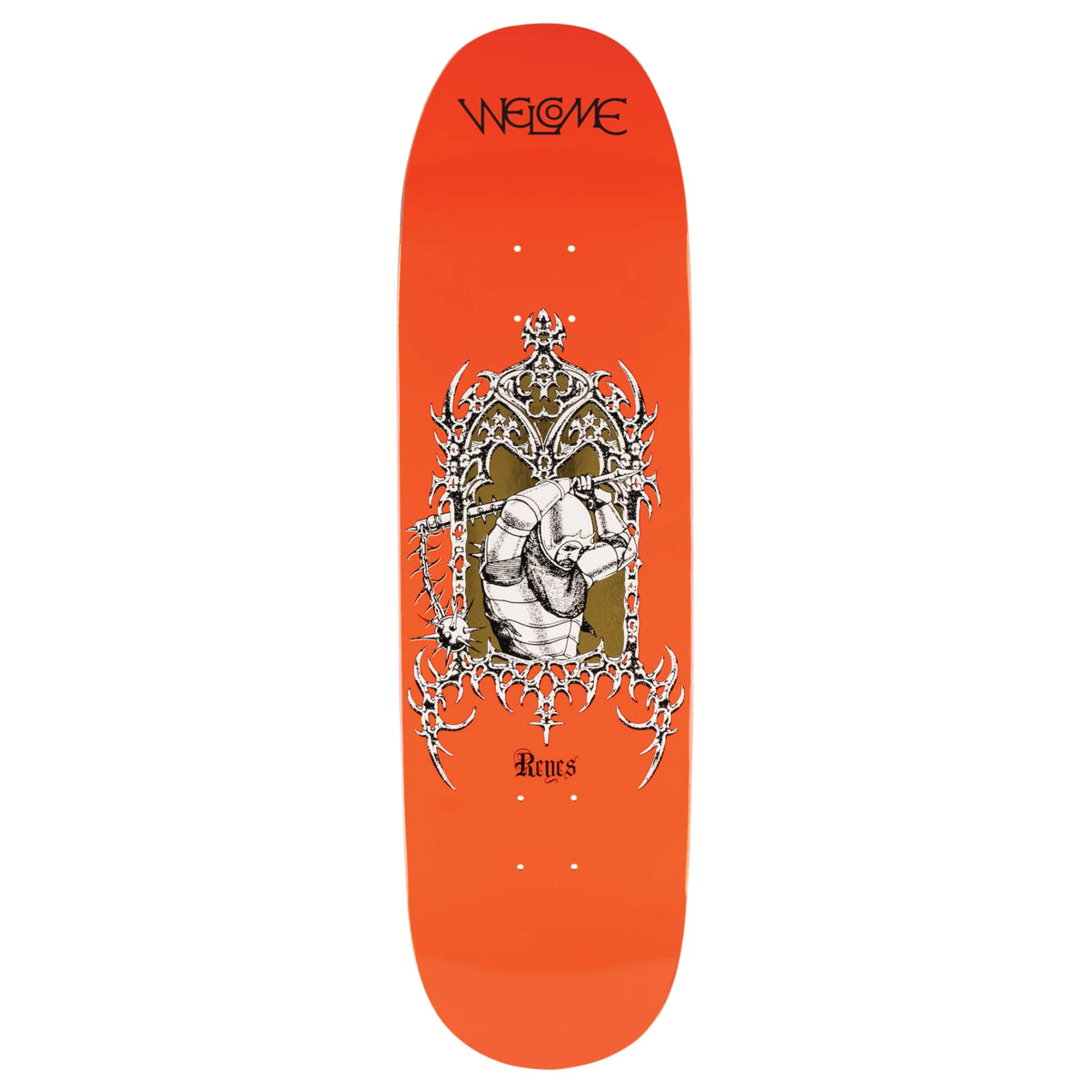 Welcome Ryan Reyes Flail on Baculus 2.0 Tangerine/Gold Foil 9.0" Skateboard Deck