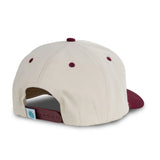 Sendero Cowboy Cream/Maroon 5 Panel Structured Snapback Hat