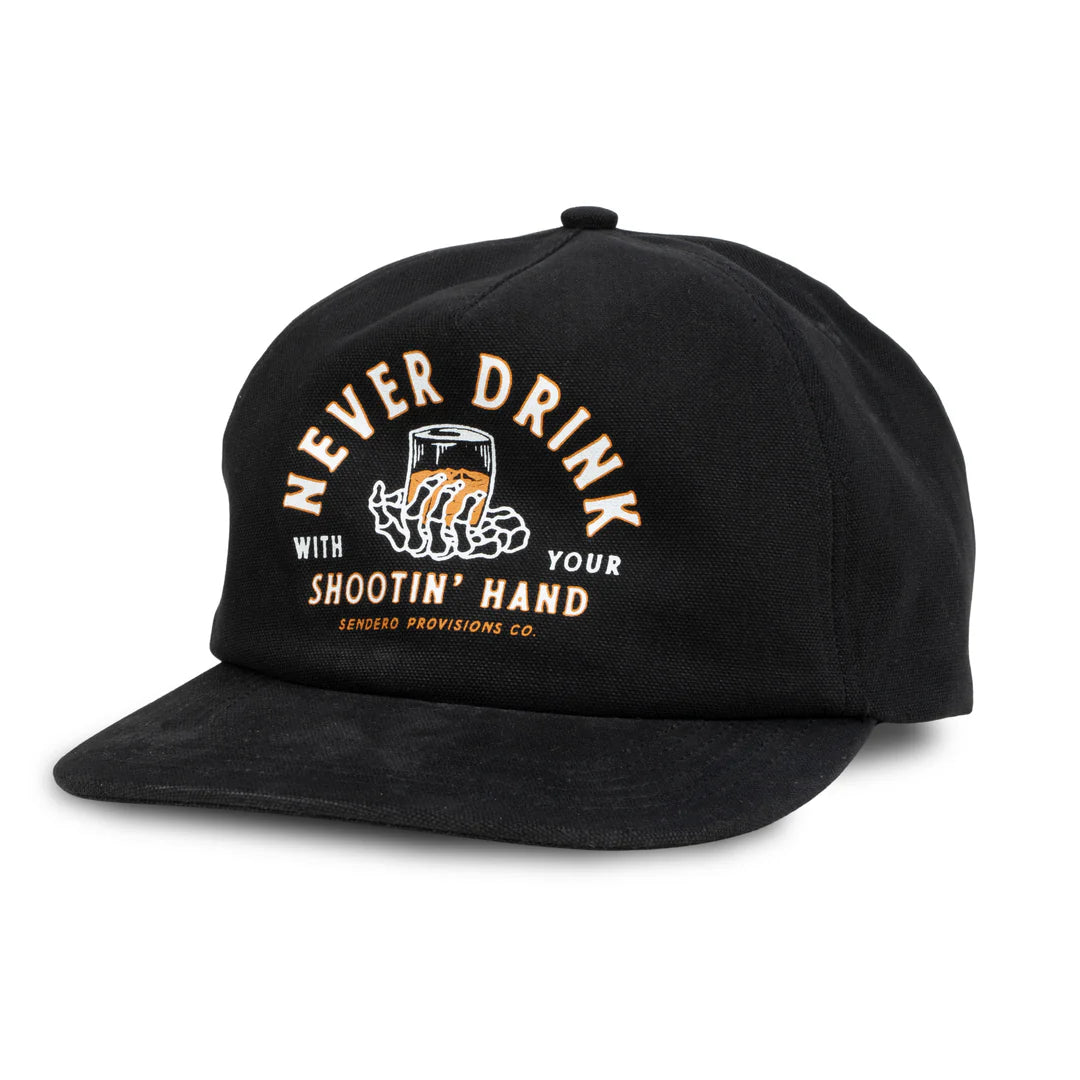 Sendero Shootin' Hand Black Snapback Hat