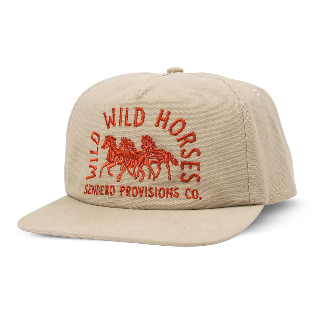 Sendero Wild Wild Horse Cream Snapback Hat