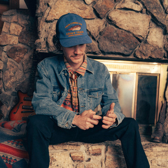 Sendero Gravy Train Blue 5-Panel Unstructured Mesh Snapback Hat