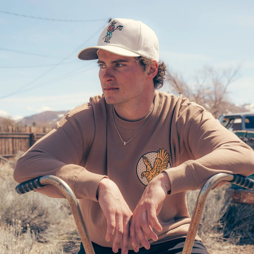 Sendero Stick Horse Cream Snapback Hat