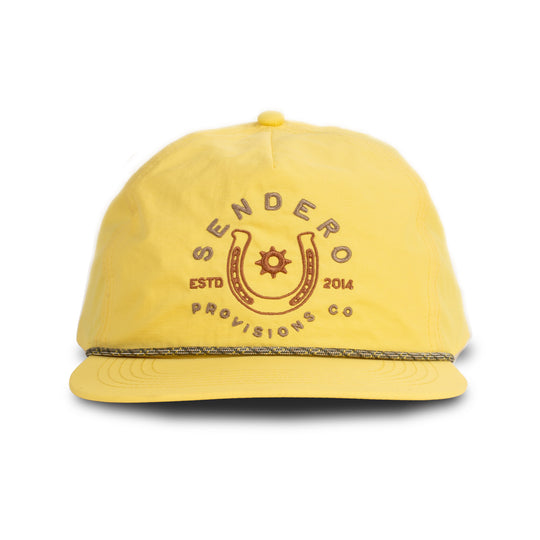 Sendero No Luck Yellow 5-Panel Unstructured Snapback Hat